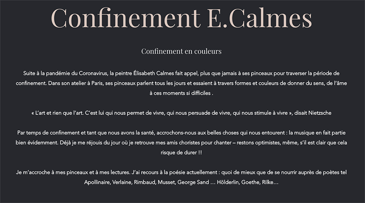 Confinement E. Calmes