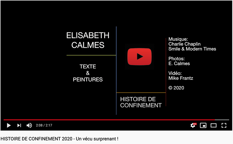 Histoire de Confinement Elisabeth Calmes