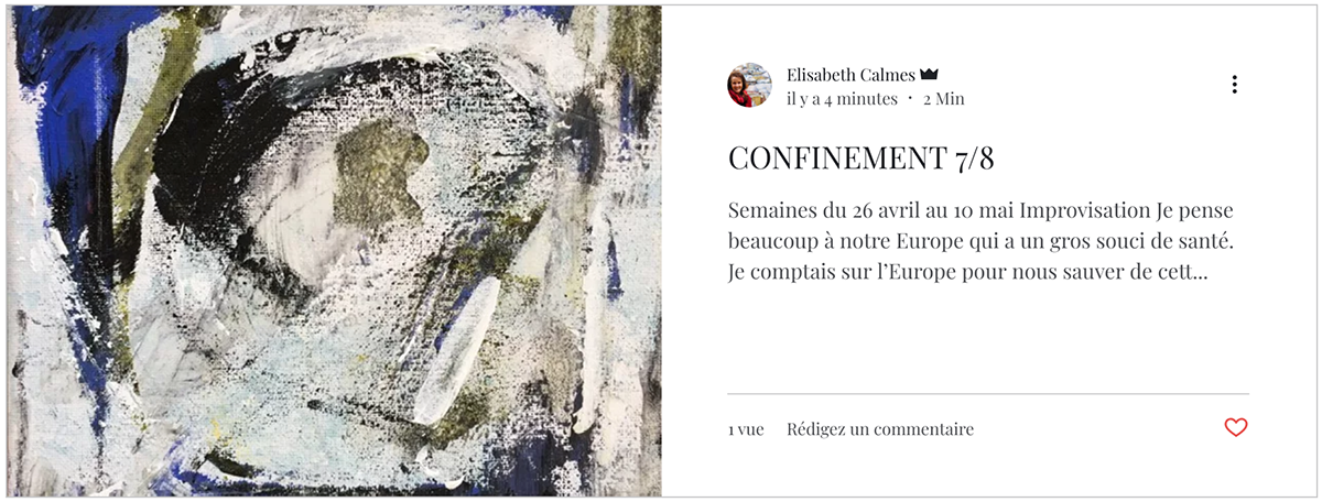 Elisabeth Calmes confinement en couleurs
