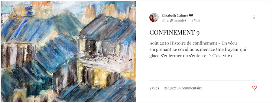 Confinement Elisabeth Calmes